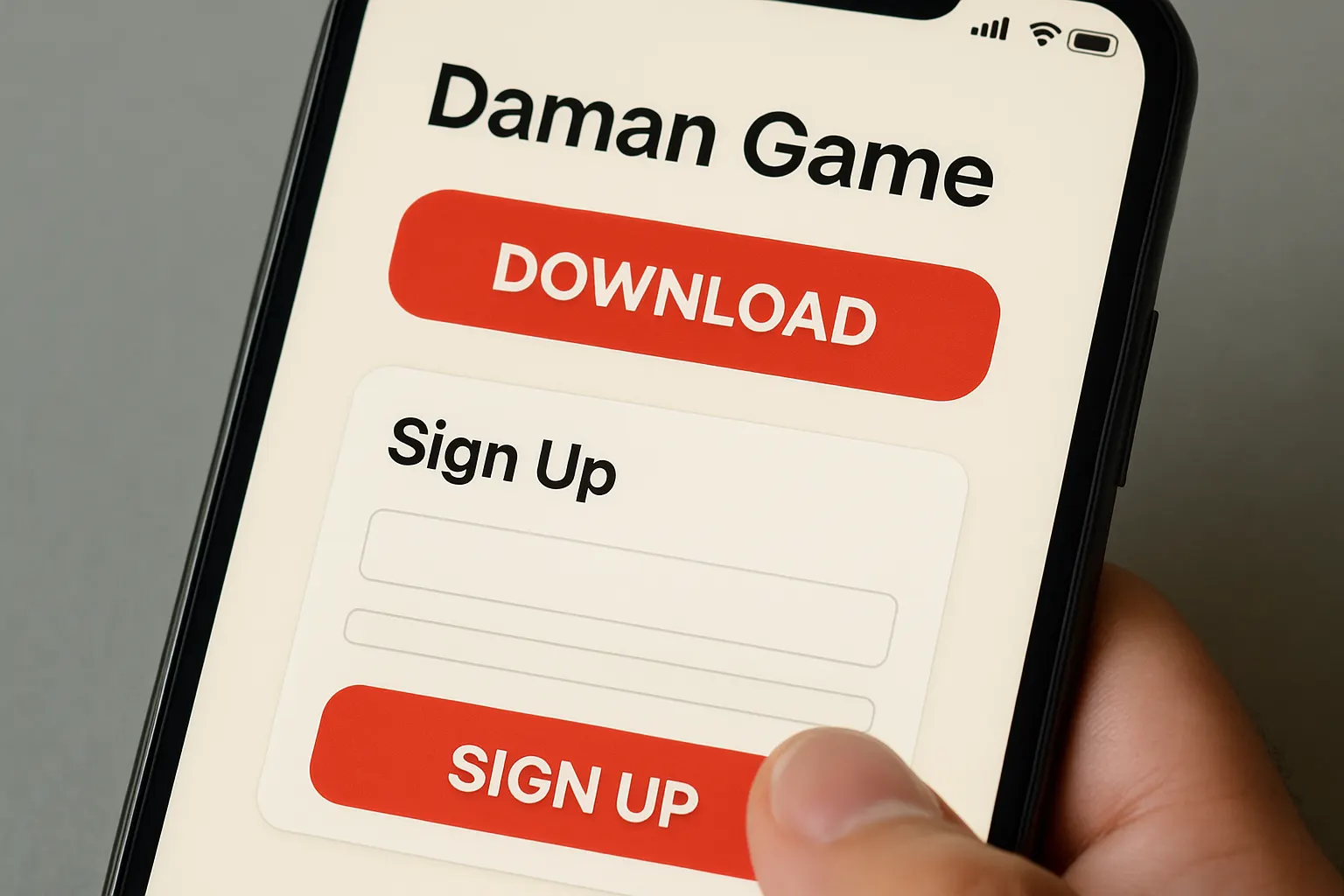 Daman Game mobile app experience